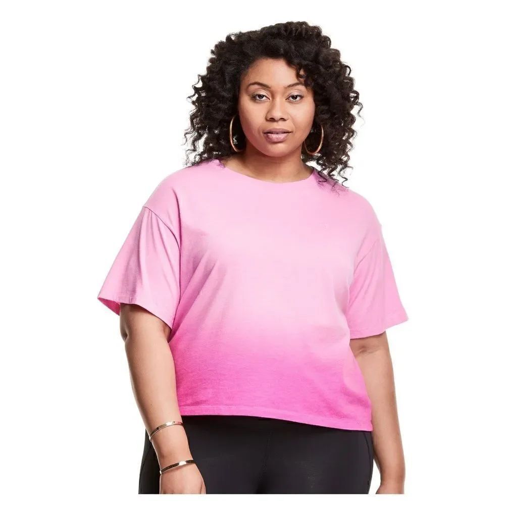Champion plus size 3X cropped dip tie dye t shirt